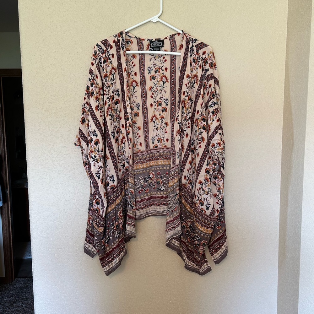 Angie Floral Bohemian Kimono Cardigan
